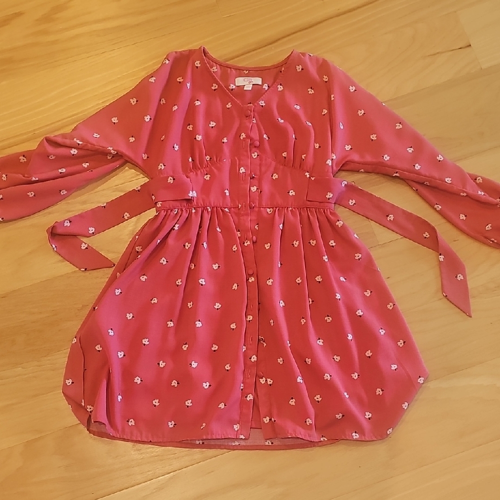 GB Girls Pink Floral Casual Dress